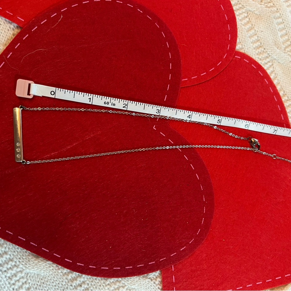 Elegant Silver Bar Necklace